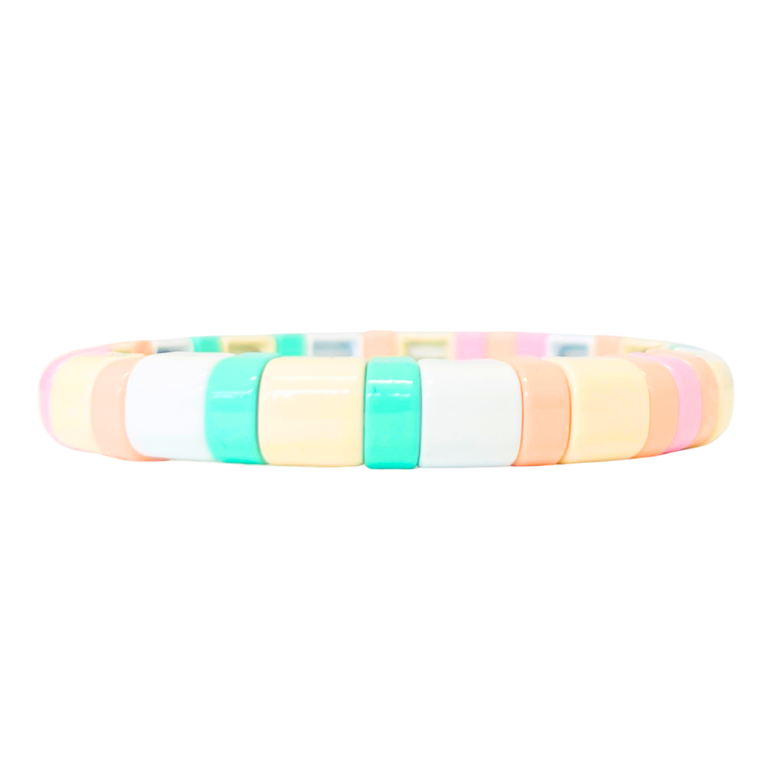 Boho Enamel Tile Bracelet | Pastels