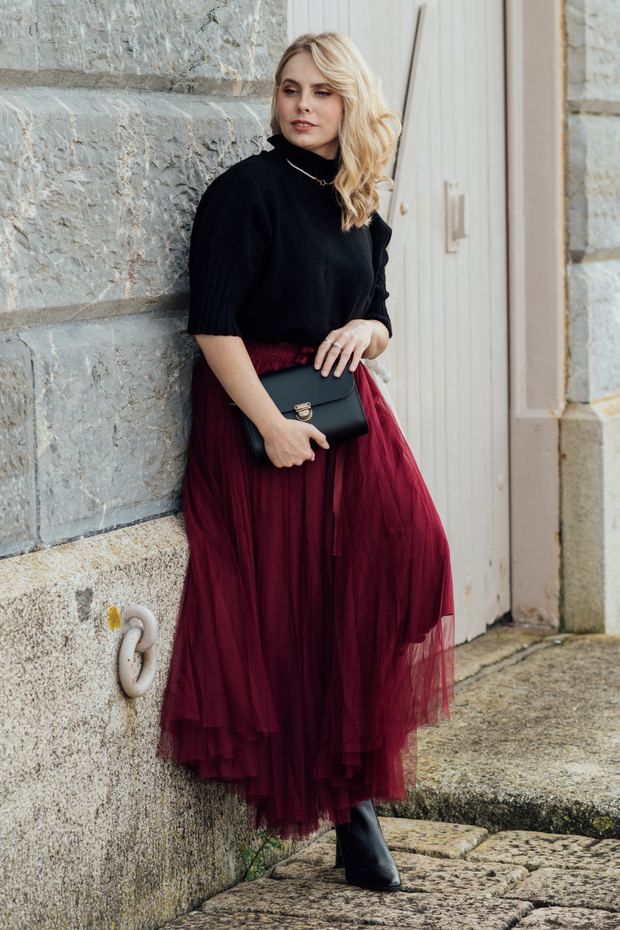 Grace Tulle Skirt | Berry