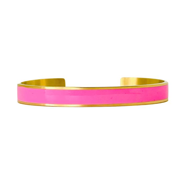 Ashley Stainless Steel Bangle | Pink