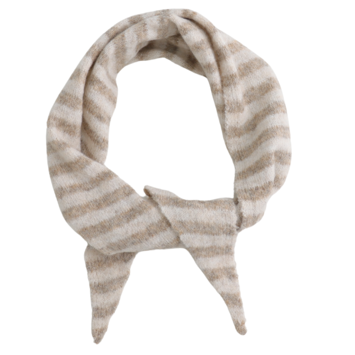Stripe Neckchief Scarf (mushroom)