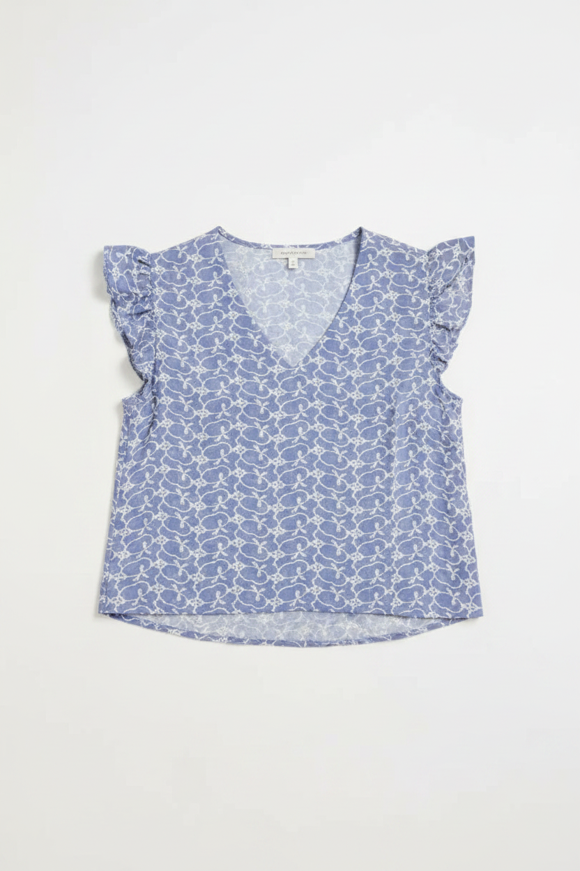 Lia Embroidered Short Sleeve Top