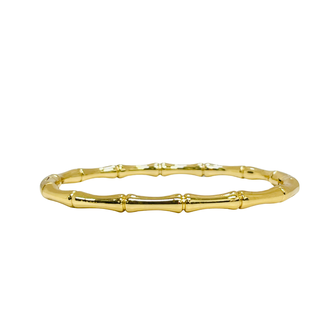 Bamboo Stainless Steel Bangle | Gold