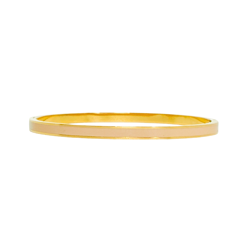 Cooper Enamel Oval Hinged Stainless Steel Bangle | 4mm Width