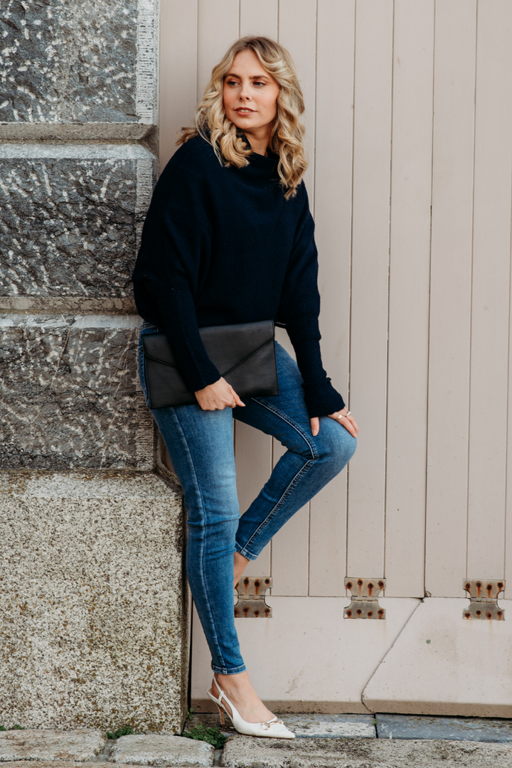 Maisie Asymmetric Jumper | Navy