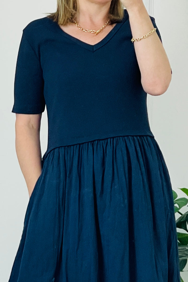 Lisa Cotton Half & Half Dress