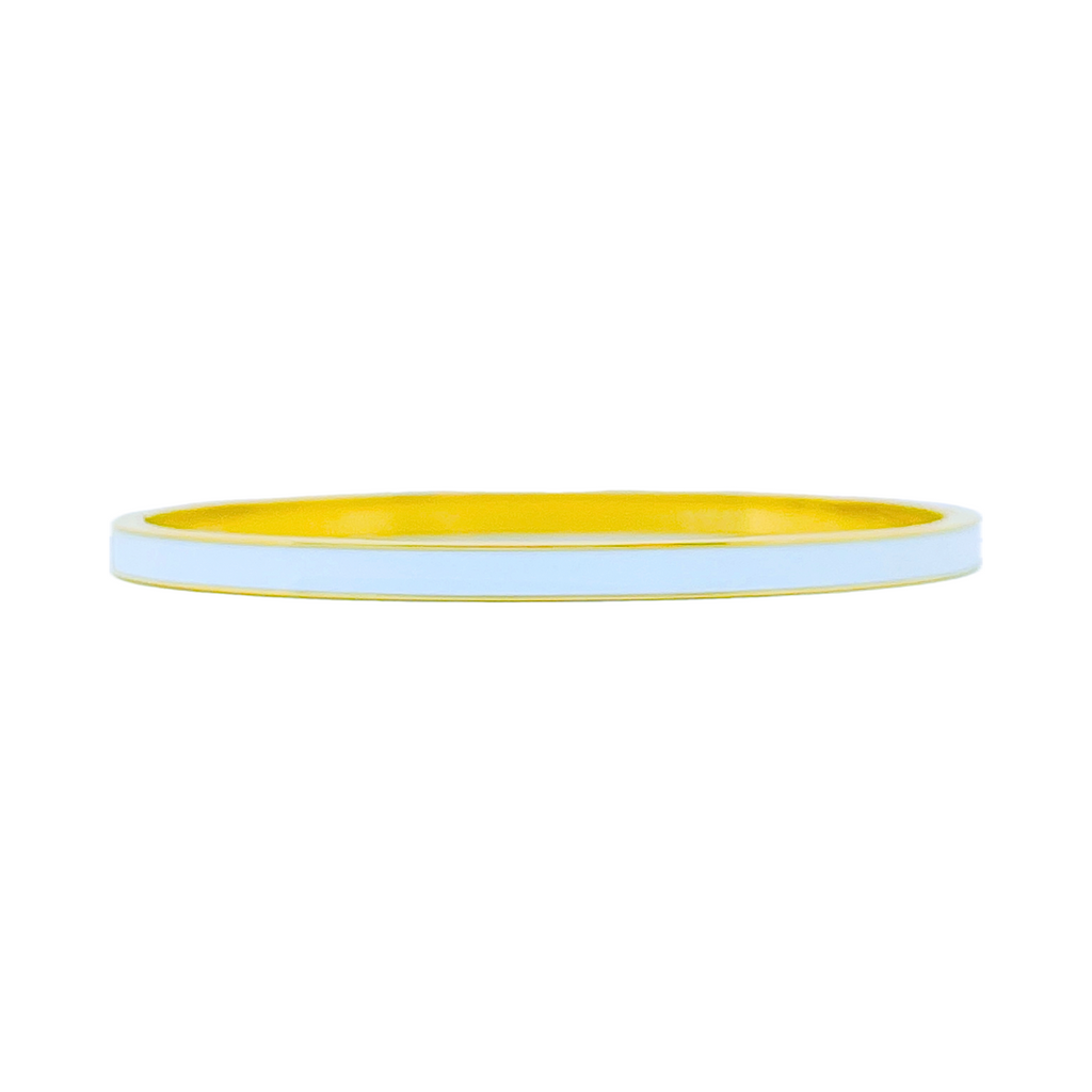 Cooper Enamel Oval Hinged Stainless Steel Bangle | 4mm Width