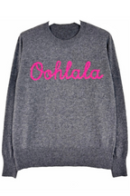 Ooh La La Cashmere Blend Jumper | Grey x Pink