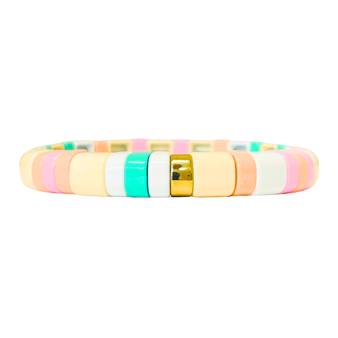 Boho Tile Bracelet | Pastels
