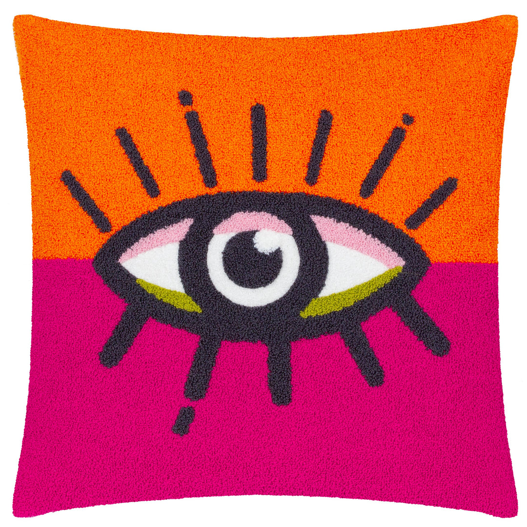All Eyes On You Boucle Cushion Orange/Pink