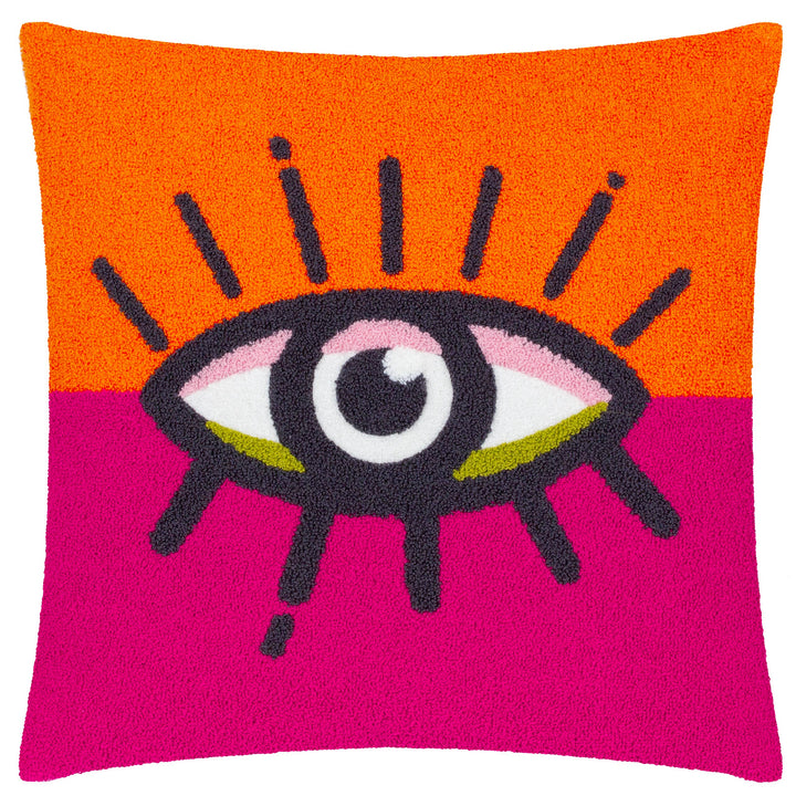All Eyes On You Boucle Cushion Orange/Pink