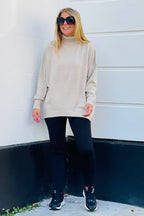 Riva Roll Neck Knit | Oatmeal