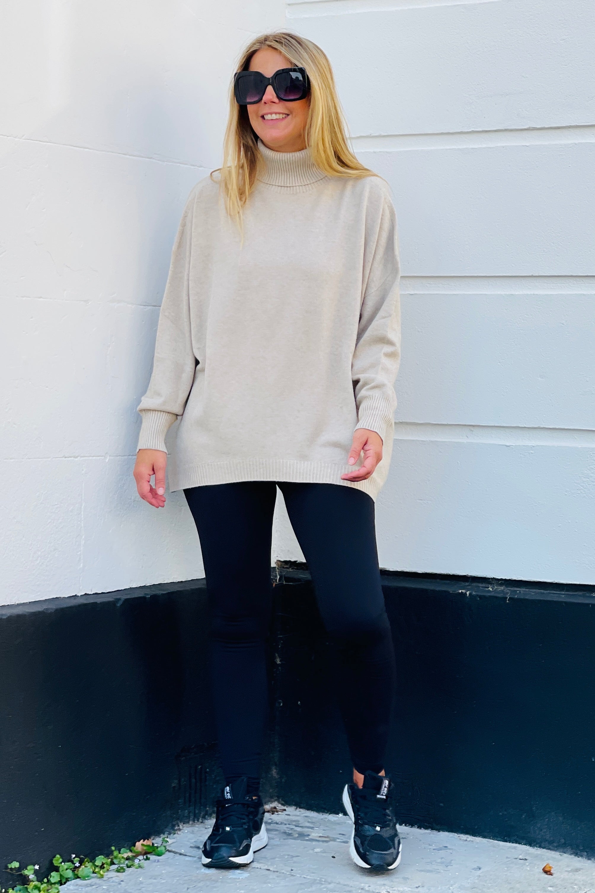 Riva Roll Neck Knit | Oatmeal