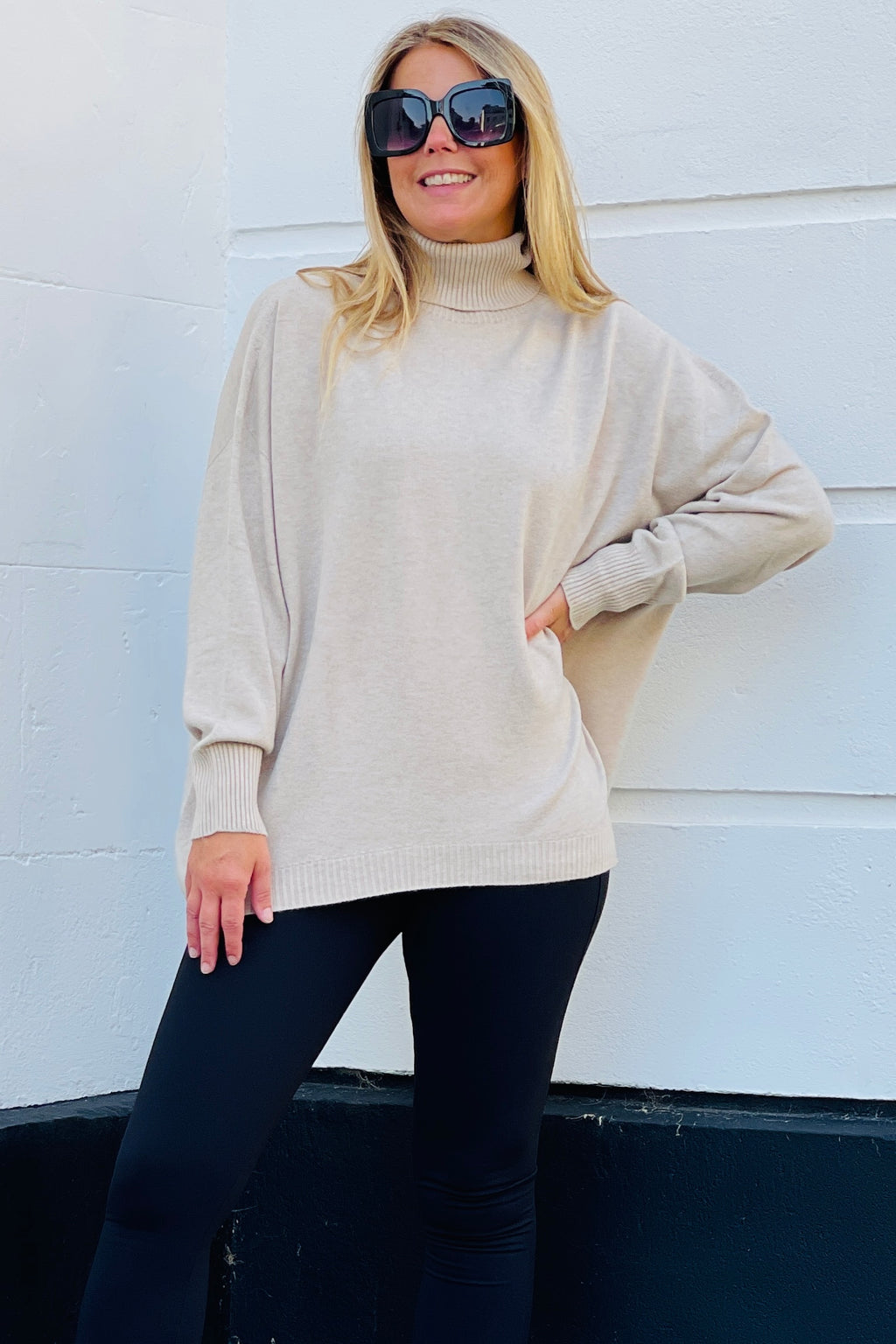 Riva Roll Neck Knit | Oatmeal
