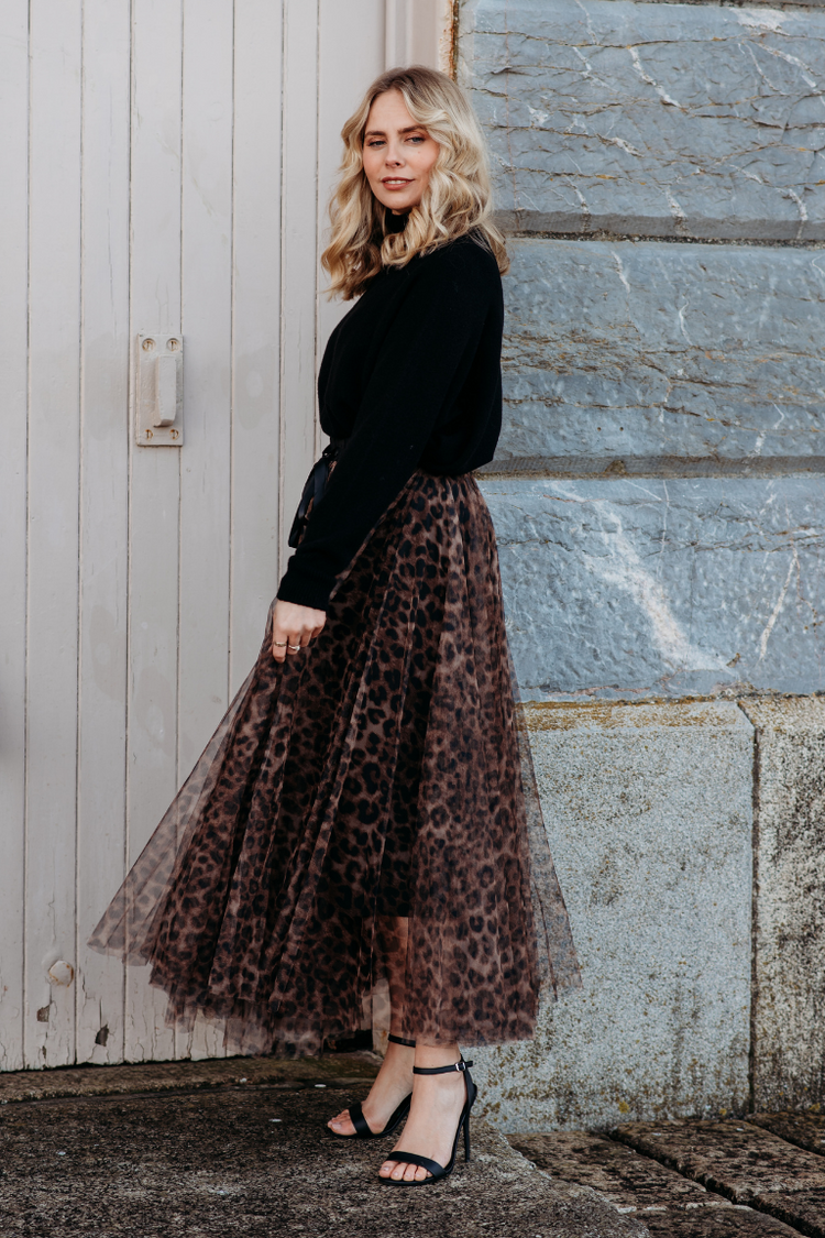 Grace Leopard Tulle Skirt