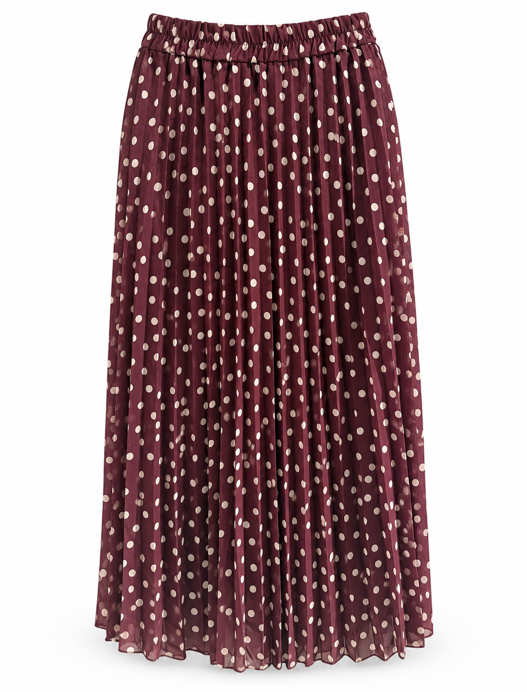 Bessie Pleated Polka Dot Maxi Skirt