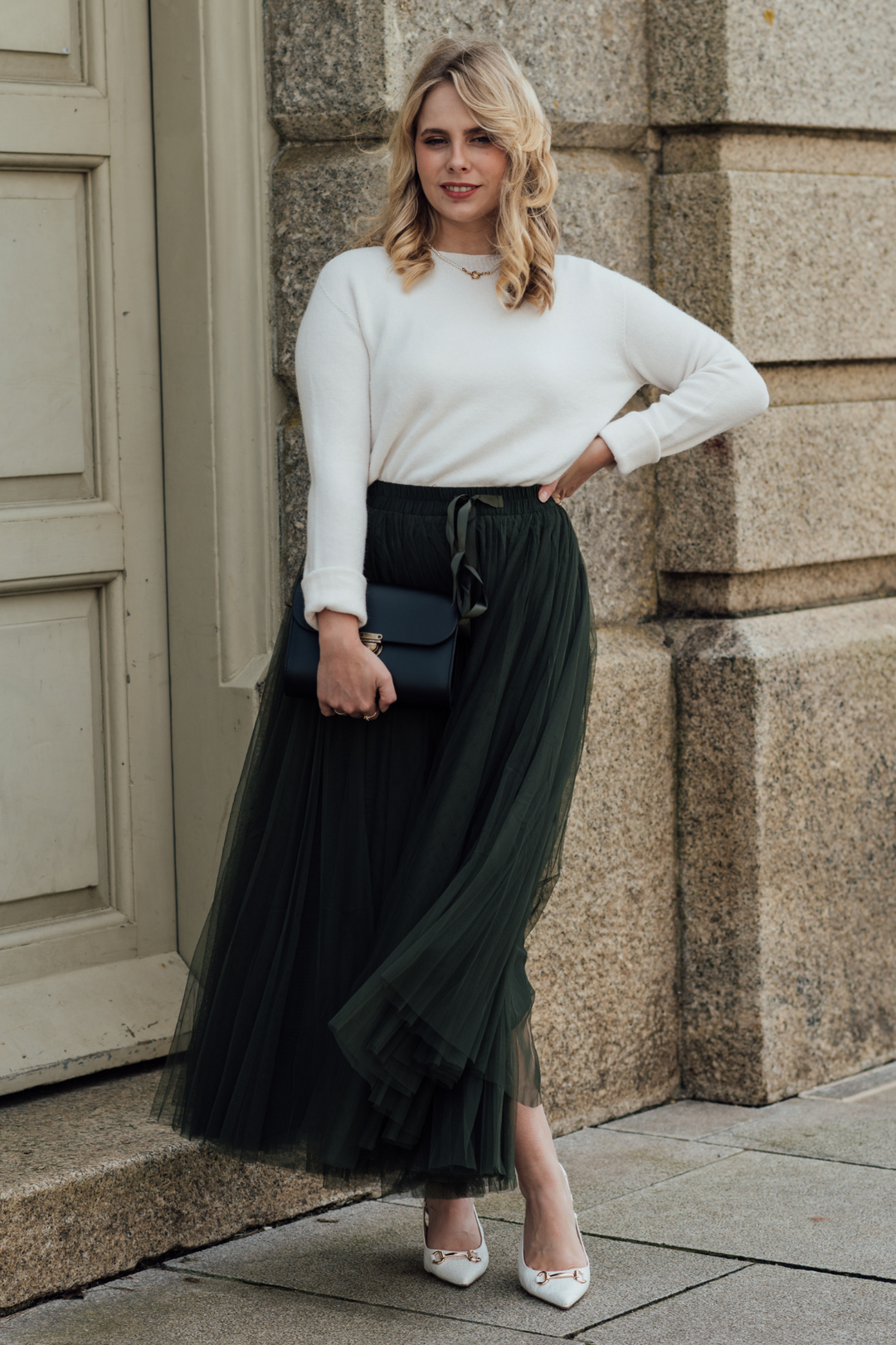 Tulle full midi deals skirt