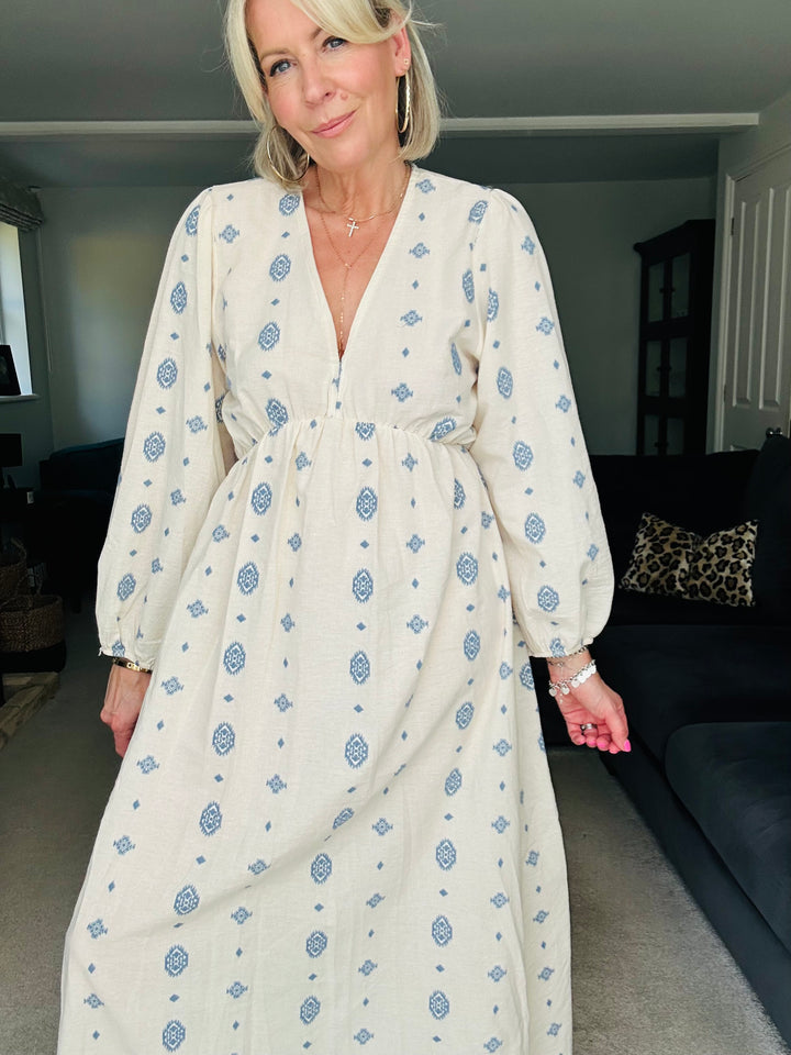 Mia Embroidered Cotton Dress