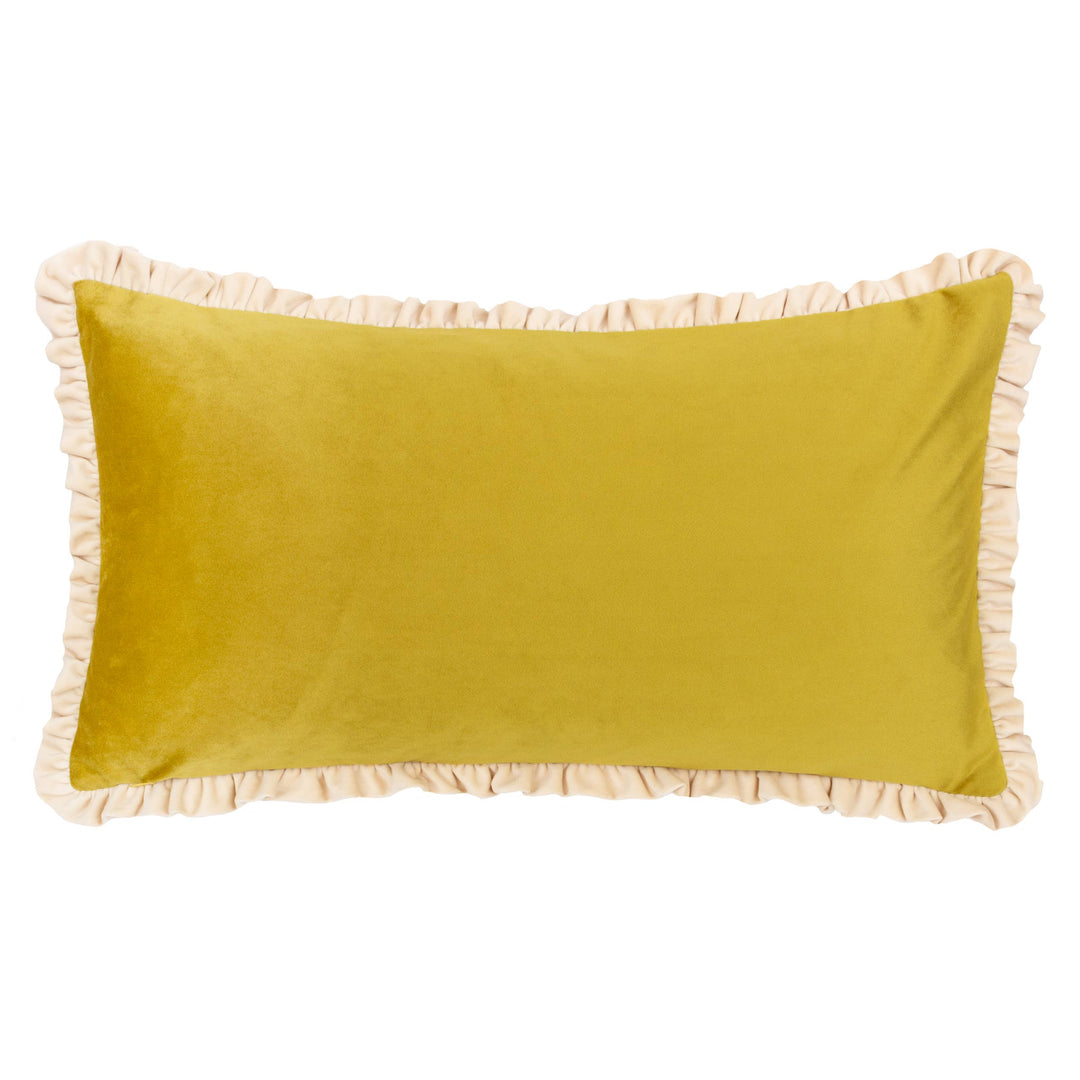 Cest La Vie Embroidered Cushion Green