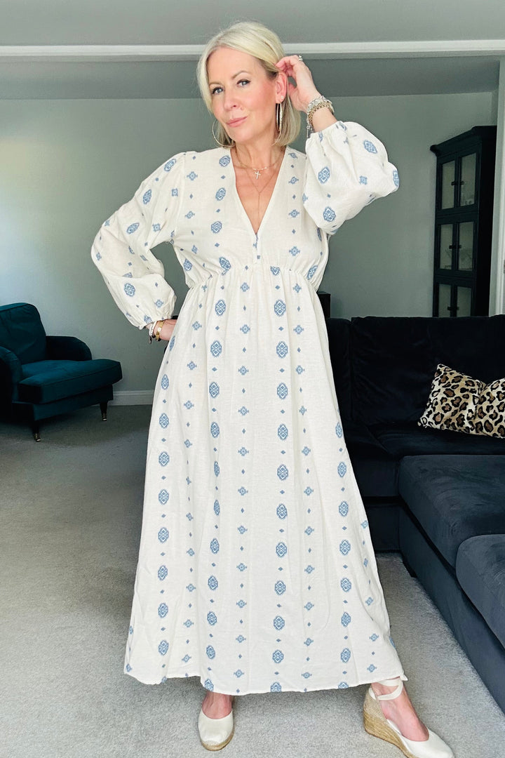 Mia Embroidered Cotton Dress