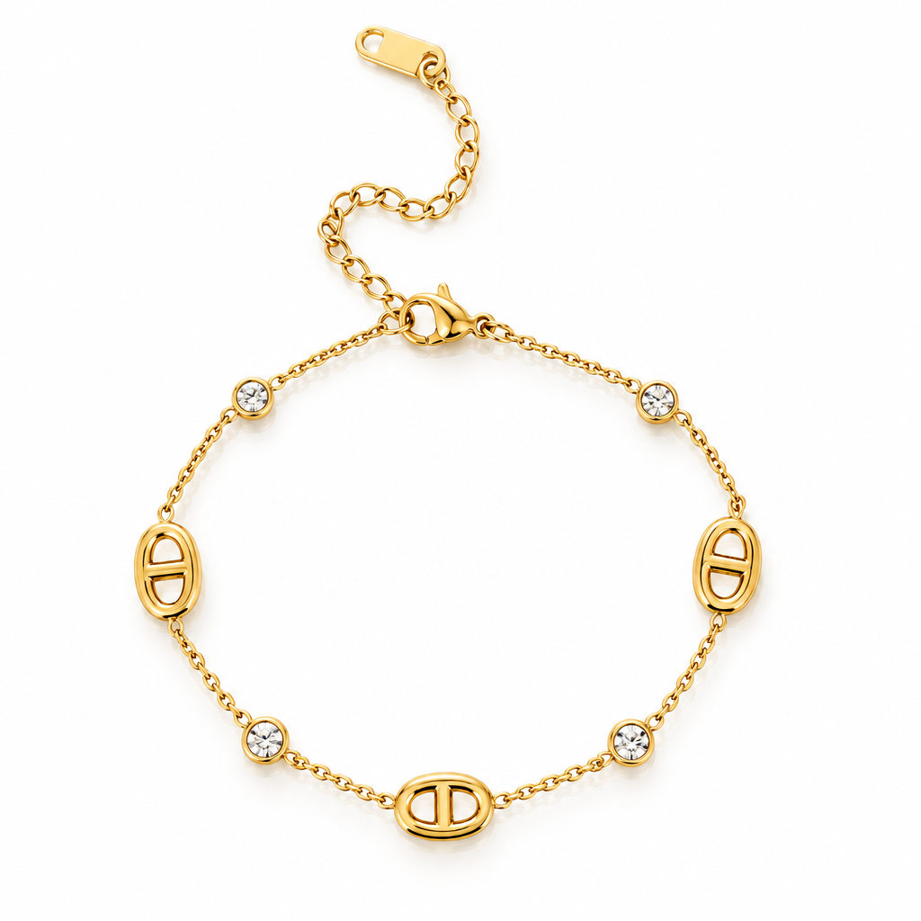 Oval Chain Stainless Steel Bracelet