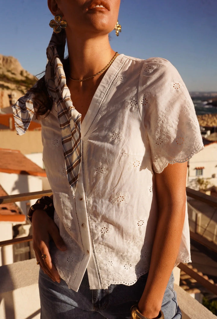 Lucinda V Neck Blouse