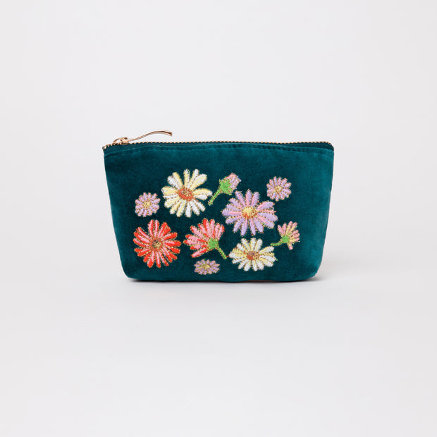 Elizabeth Scarlett Wildflower Coin Purse | Rich Blue