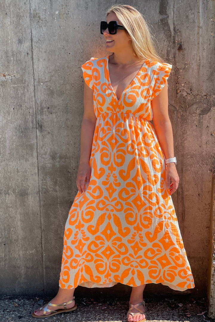 Ashton Cotton Maxi Dress | Bali Print