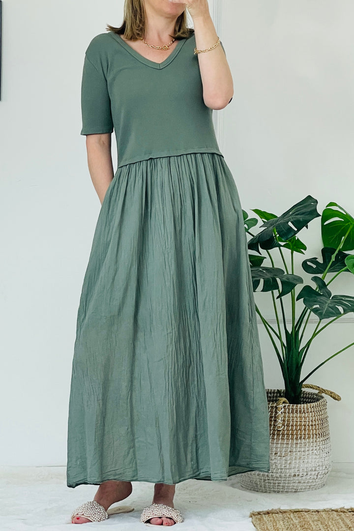 Lisa Cotton Half & Half Dress