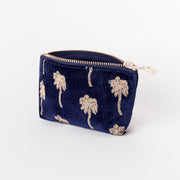 Elizabeth Scarlett Gold Palm Coin Purse | Navy