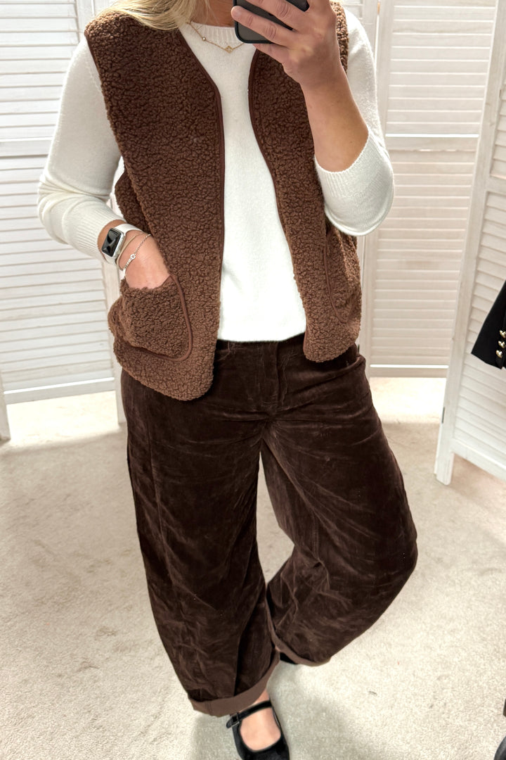 Cord Barrel Leg Jeans