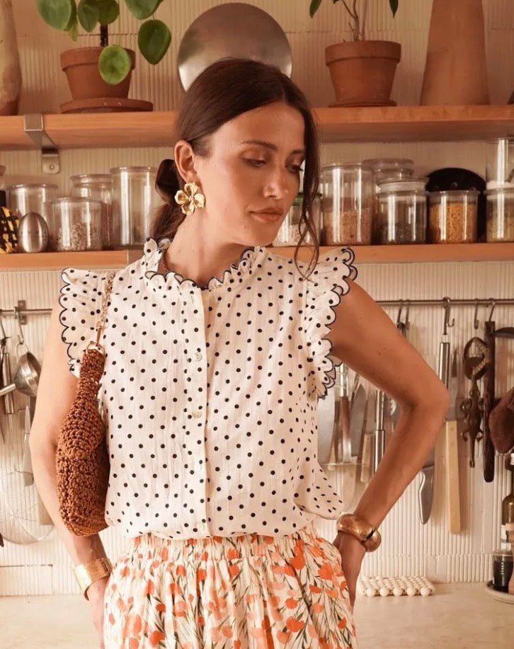 Dorie Polka Dot Blouse