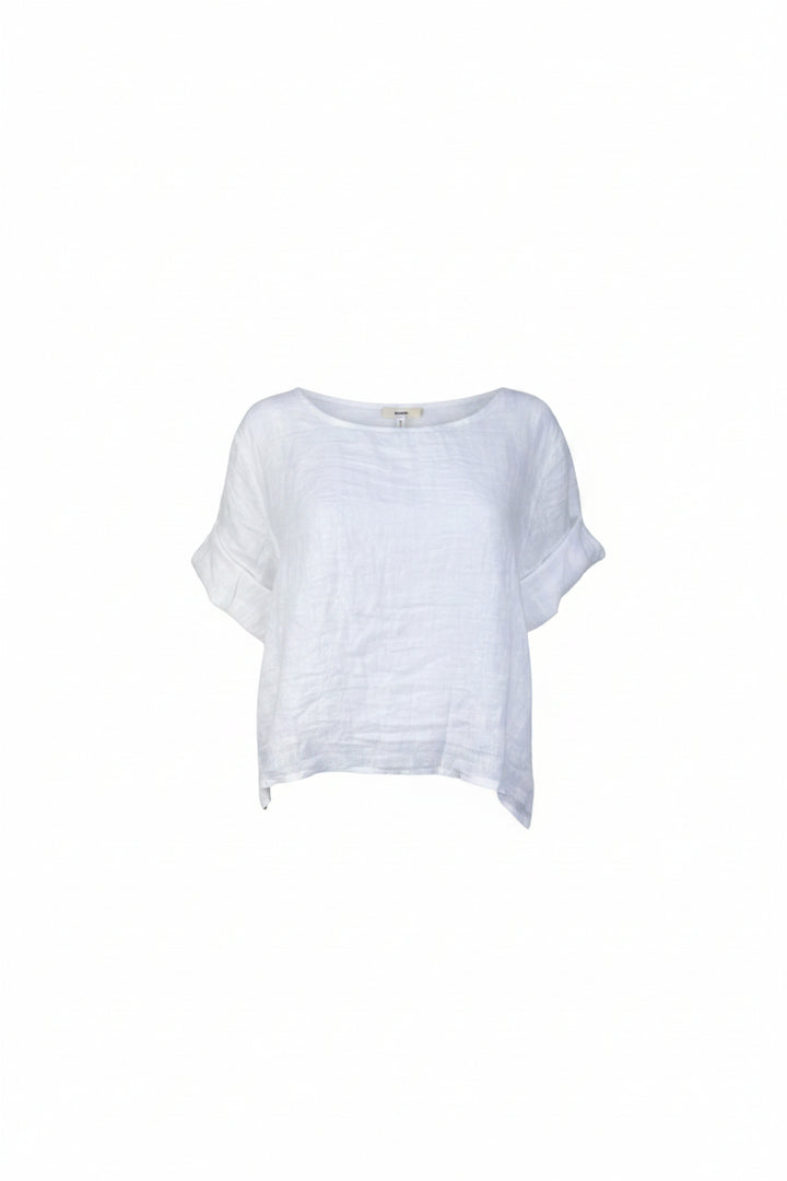 Francesca Button Back Linen Top Blouse