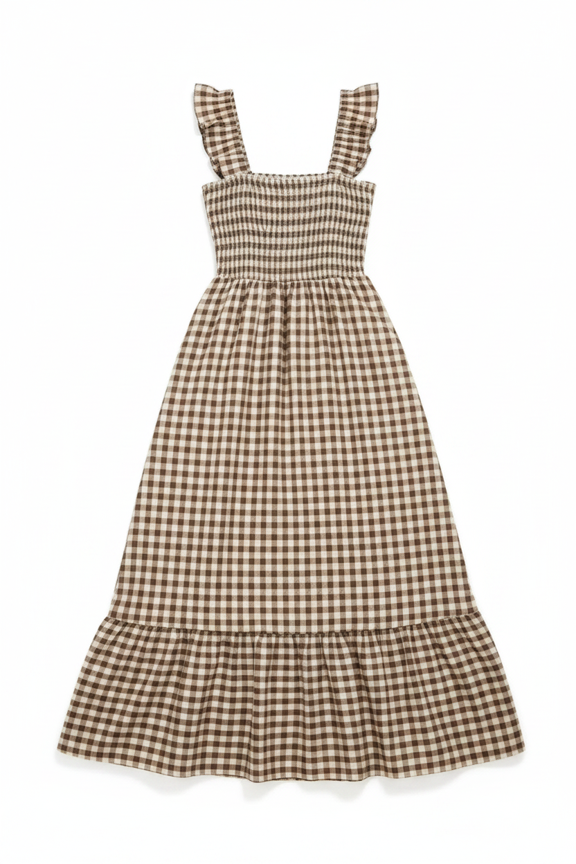 Eze Cotton Gingham Dress