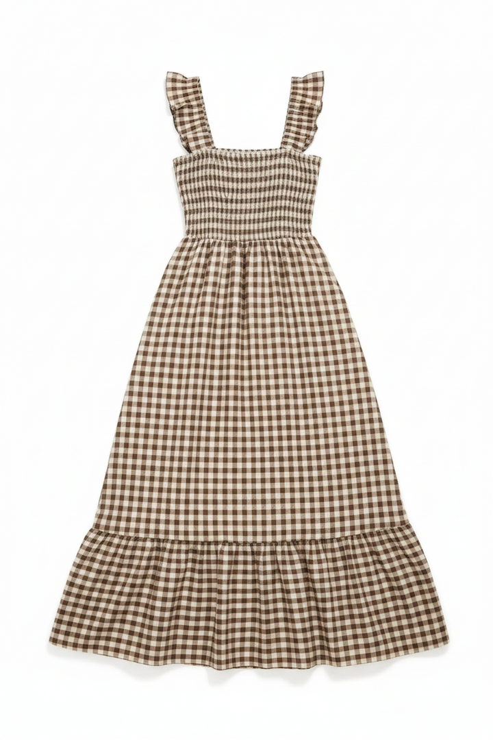 Eze Cotton Gingham Dress