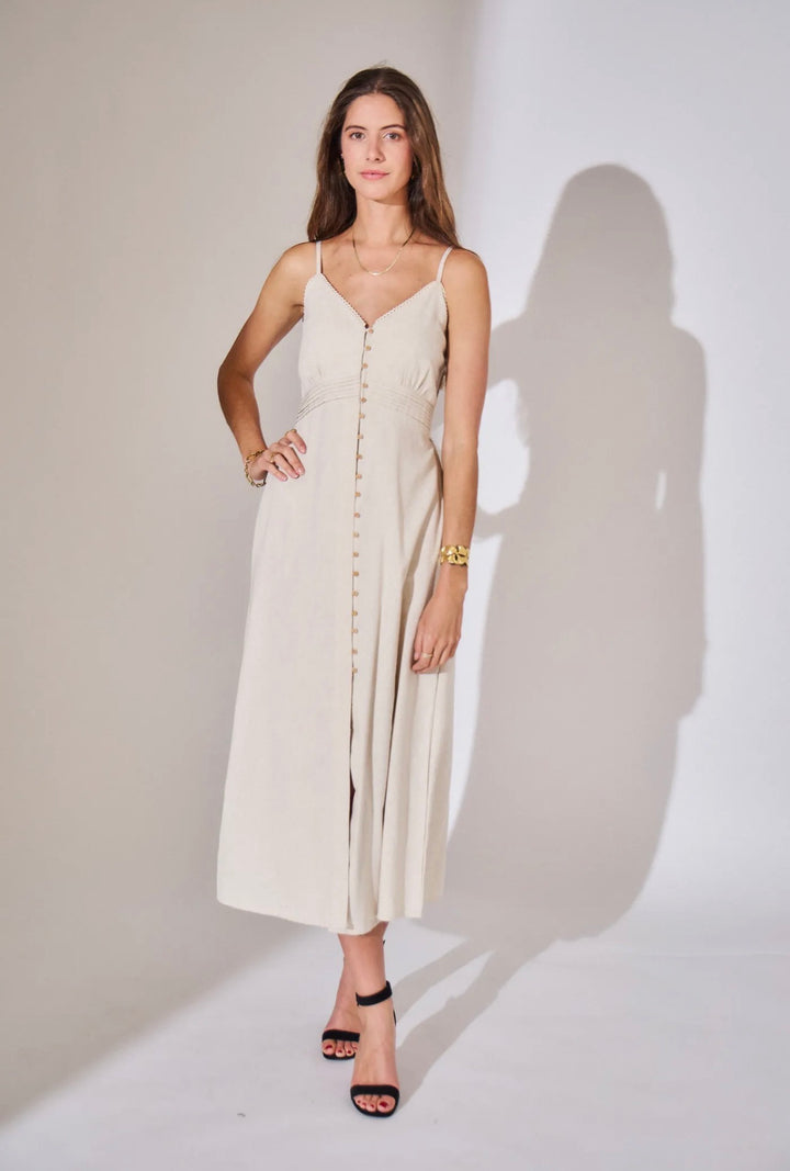 Riviera Button Cotton Dress