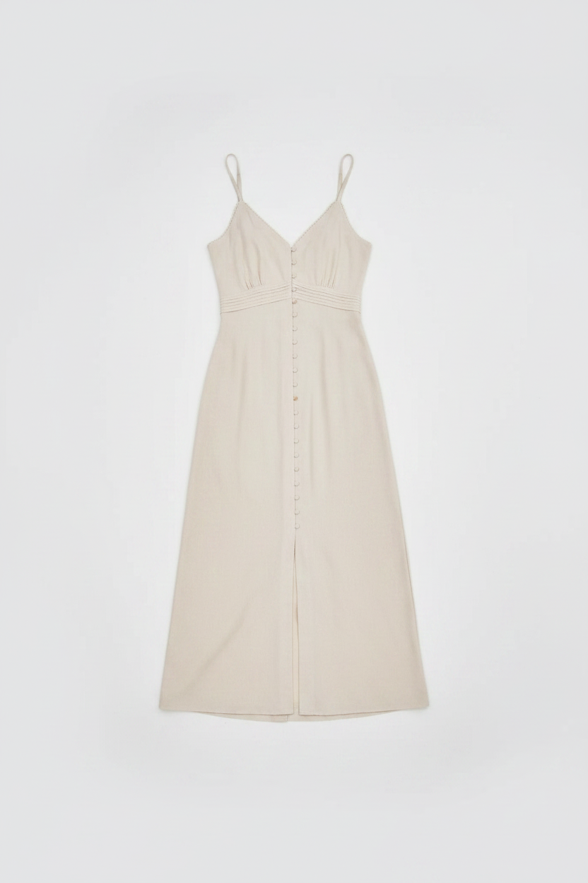 Riviera Button Cotton Dress