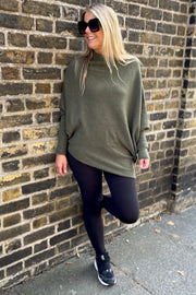 Maisie Asymmetric Jumper | Khaki