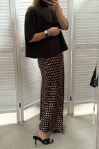 Sarah Polka Dot Skirt (Black or Chocolate)