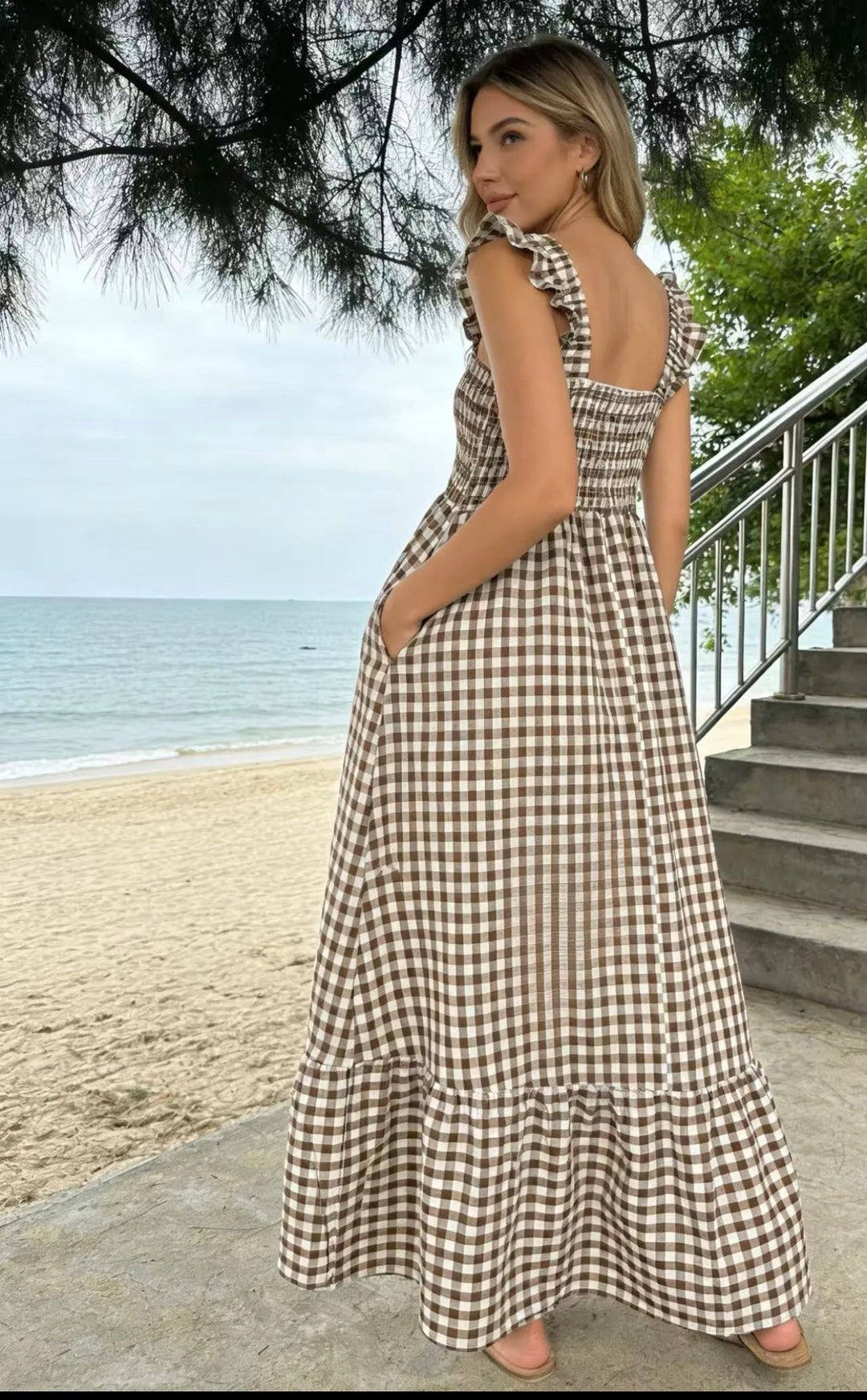 Eze Cotton Gingham Dress