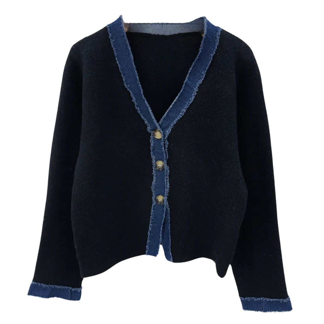 PRE ORDER Lucie Wool Blend Cardigan | Black