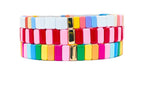 *** PRE ORDER *** (DISPATCH FROM 5/2/2026) Boho Enamel Tile Bracelet | Red and Pink