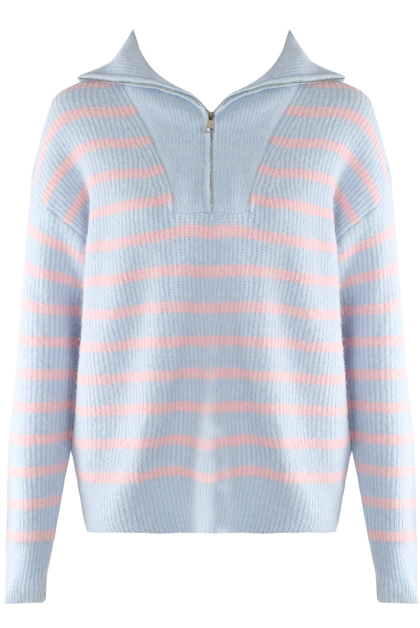 Kiki Quarter Zip Funnel Neck Jumper