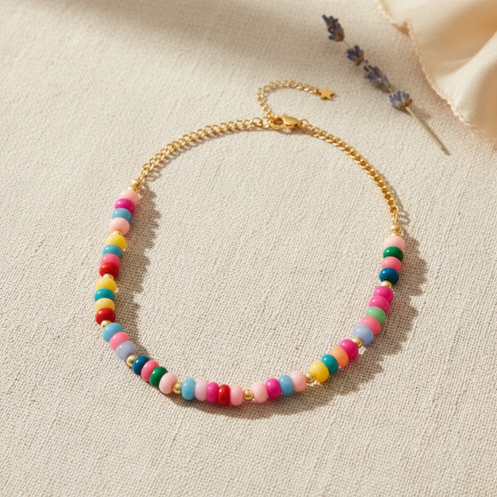 Beaded Stone Necklace