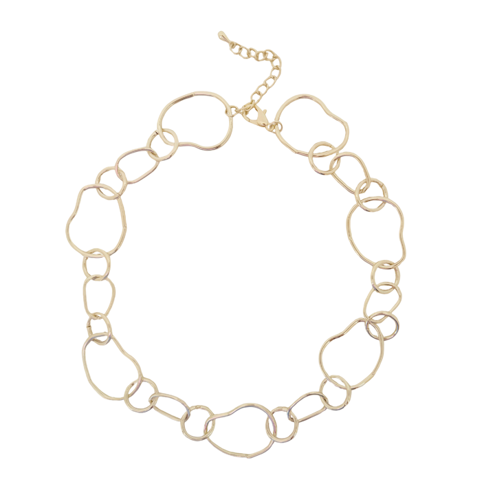 Organic Link Statement Necklace | Gold or Silver
