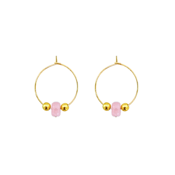 Boho Stone Hoops