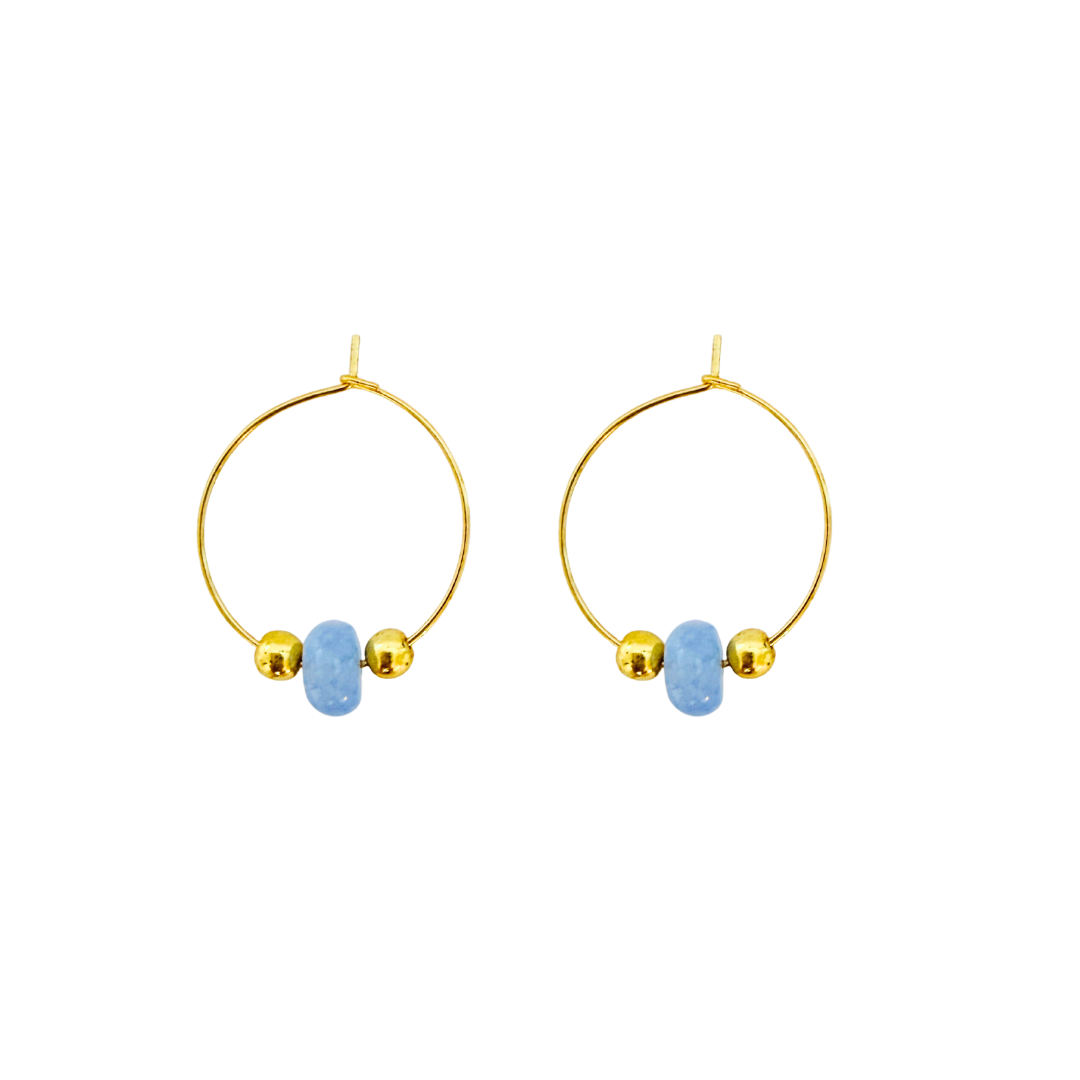 Boho Stone Hoops