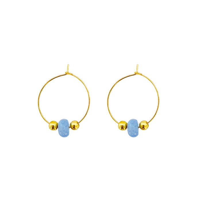 Boho Stone Hoops