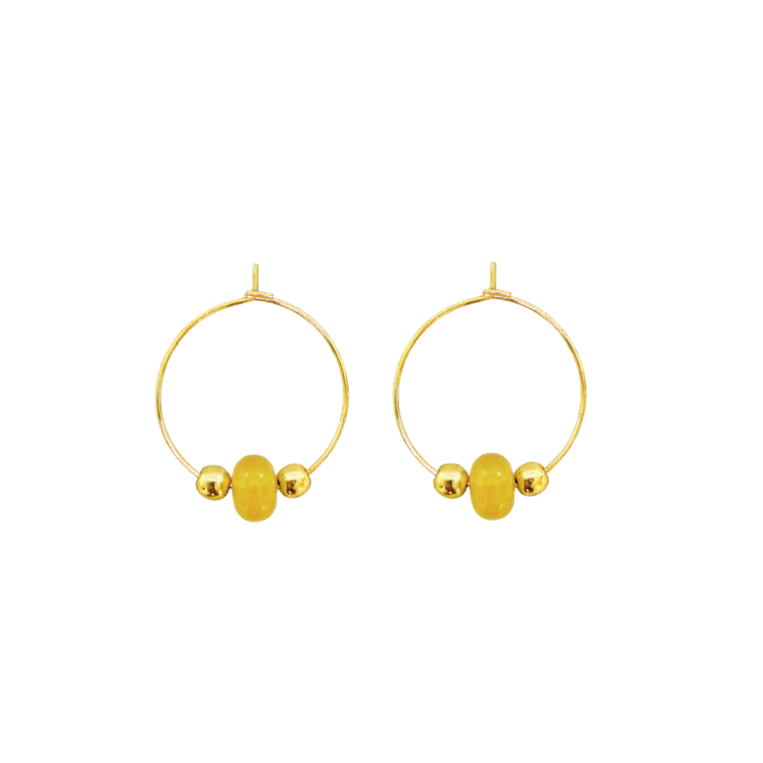 Boho Stone Hoops