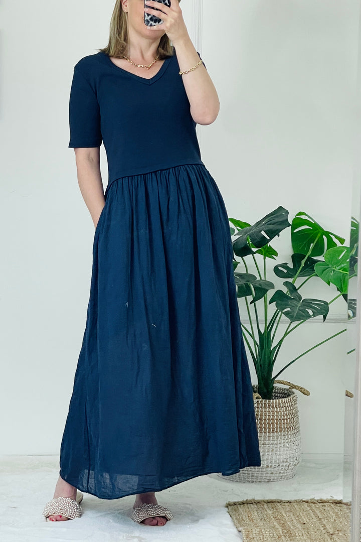 Lisa Cotton Half & Half Dress