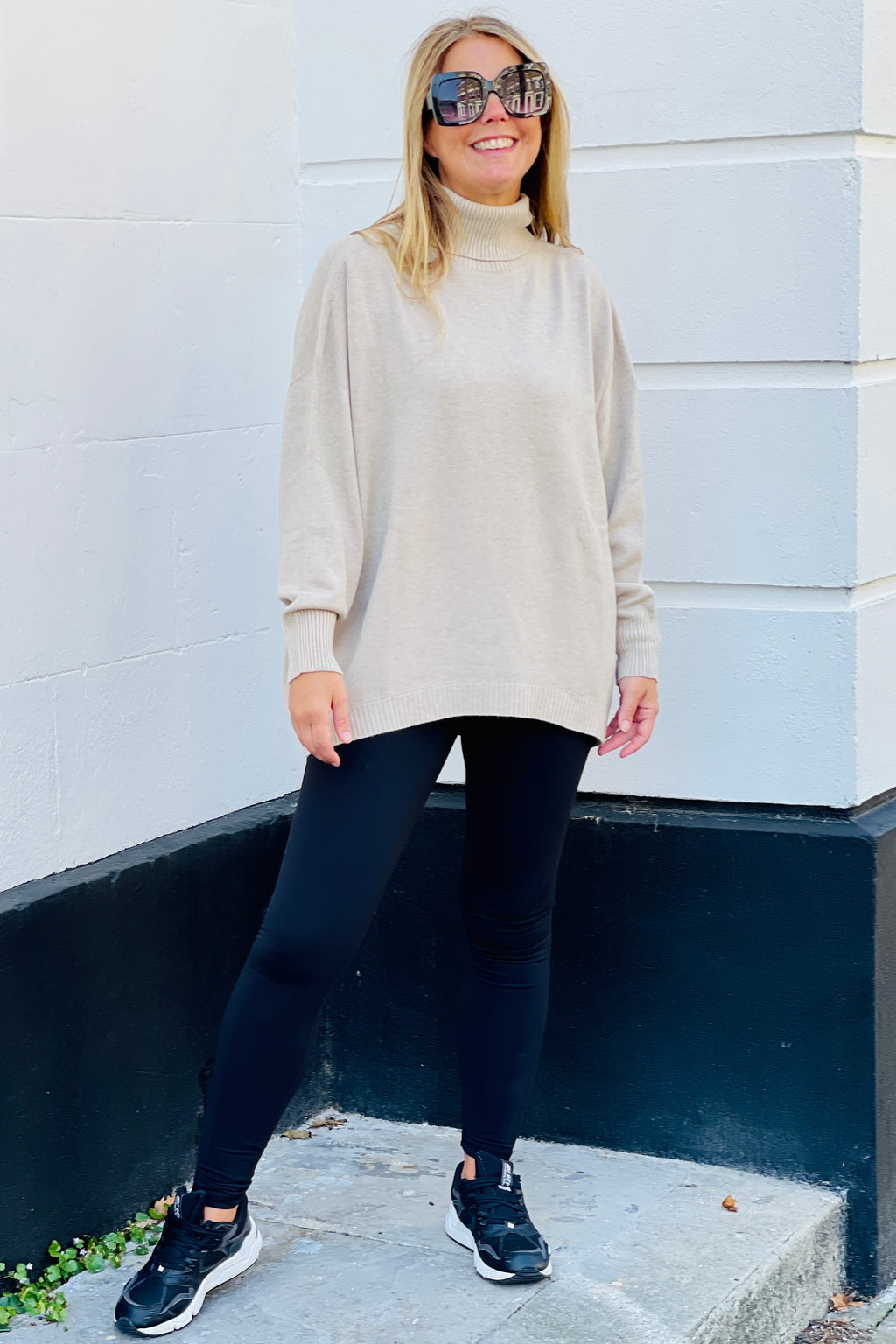 Riva Roll Neck Knit | Oatmeal
